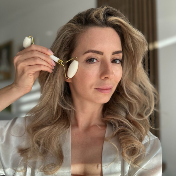 Rouleau facial en quartz 100 % naturel