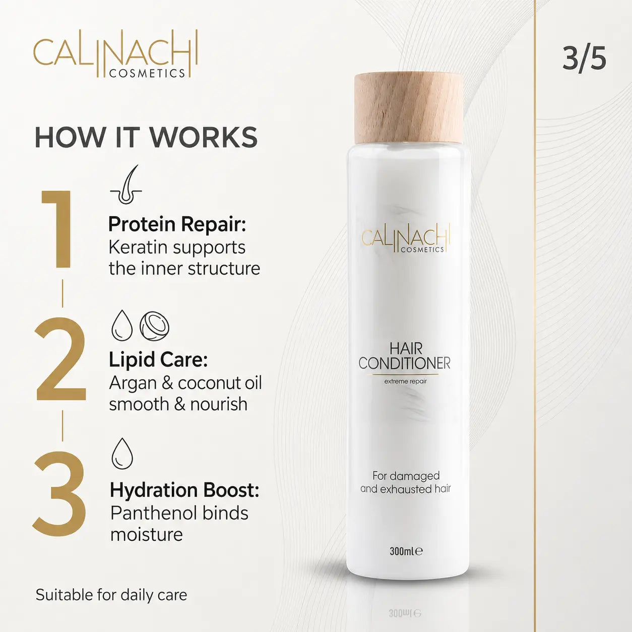 Fiber Damage Repair for Dry Hair Recovery HairCare Sets CALINACHI Cosmetics
