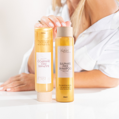 Shampoing pour cuir chevelu et cheveux aux protéines et à la caféine, sans sulfate, 300 ml.