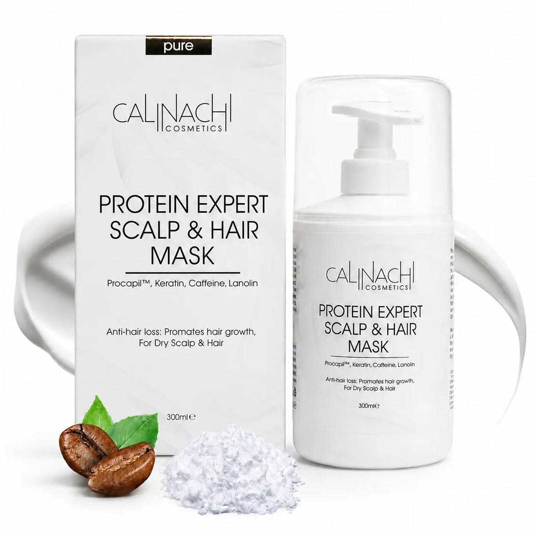 Protein Expert masque anti-chute réparateur pour cuir chevelu et cheveux (secs à normaux &amp; normaux), 300ml.