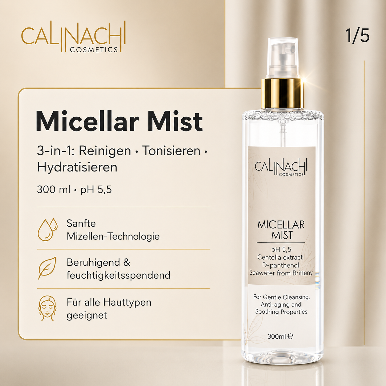Micellar Myst, 300ml. skincare CALINACHI Cosmetics