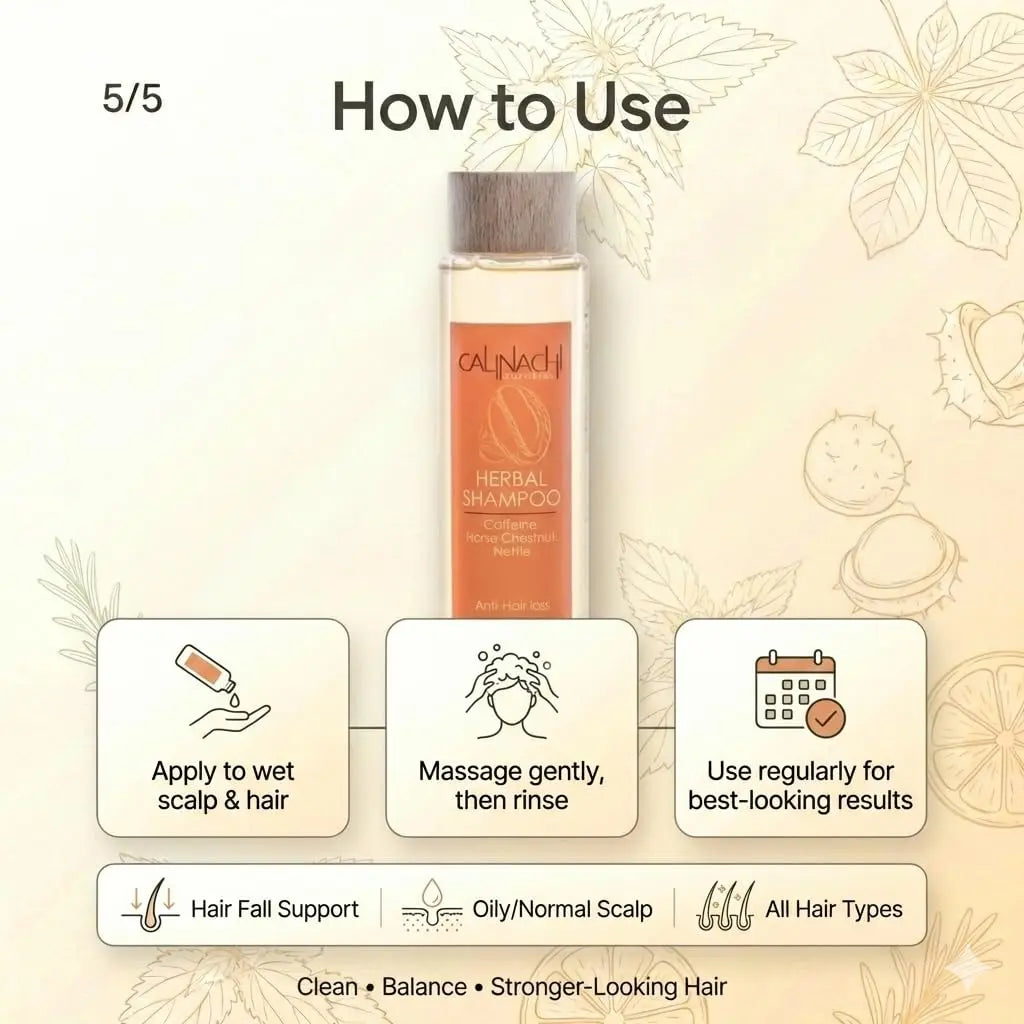 Anti Hair Loss Herbal Shampoo, Sulfate Free, 300ml. haircare CALINACHI Cosmetics