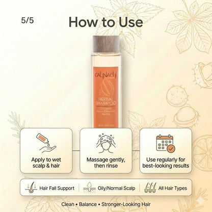 Anti Hair Loss Herbal Shampoo, Sulfate Free, 300ml. haircare CALINACHI Cosmetics